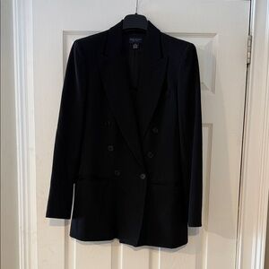 Anne Klein Elegant Black Double-Breasted Blazer
